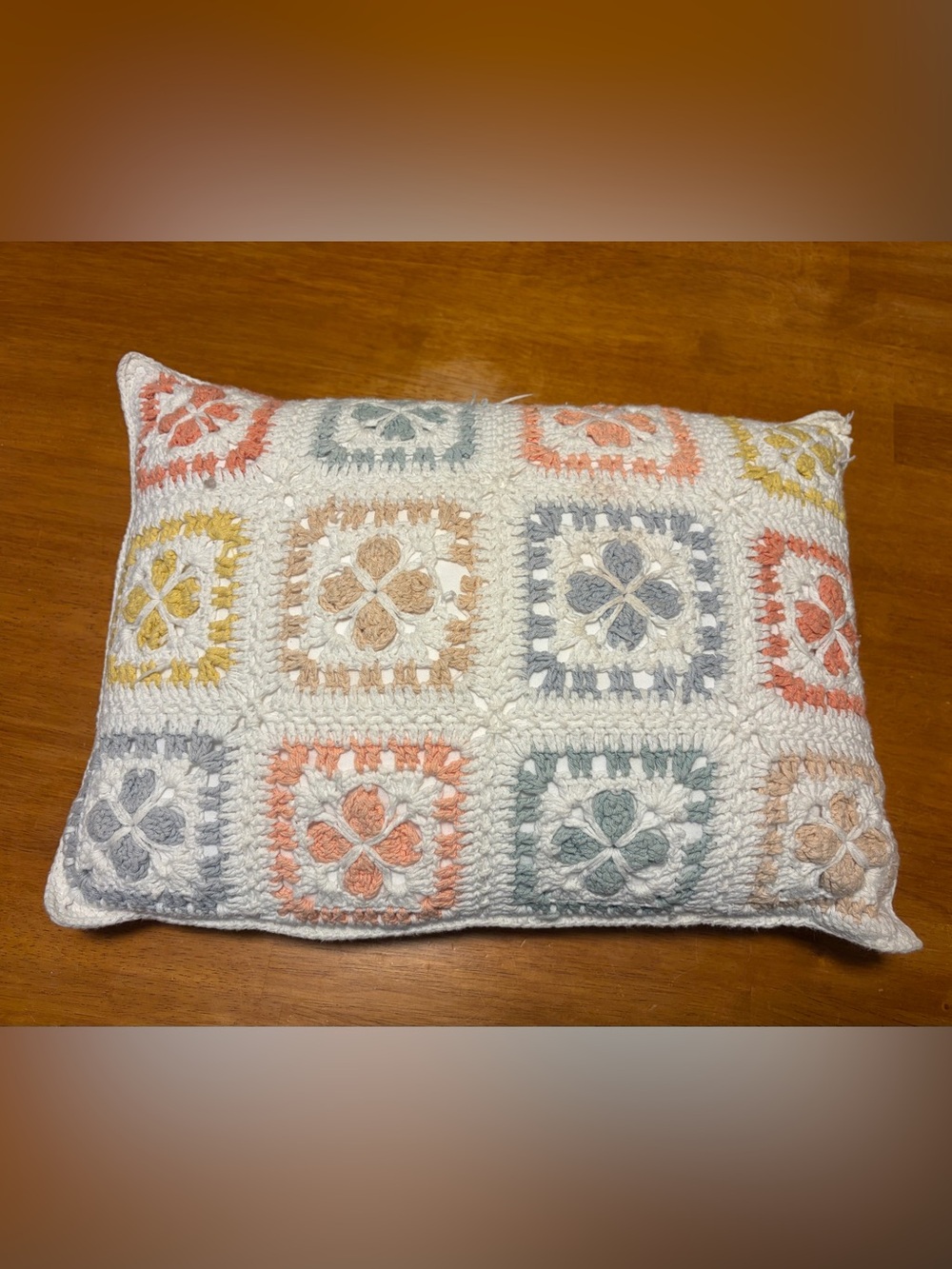 Granny Squares Throw Pillow